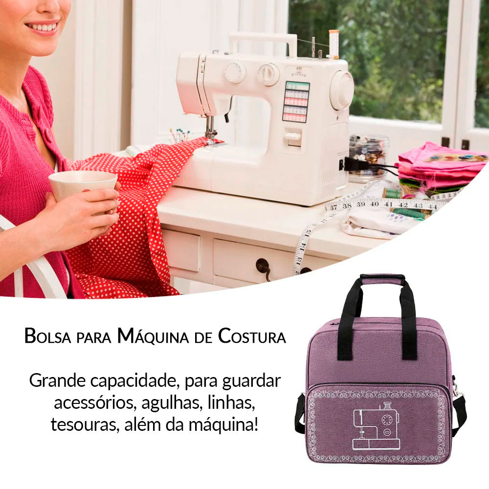 bolsa para máquina de costura, bolsa para máquina, bolsa para acessórios de custura, bolsa costura, sacola para máquina,