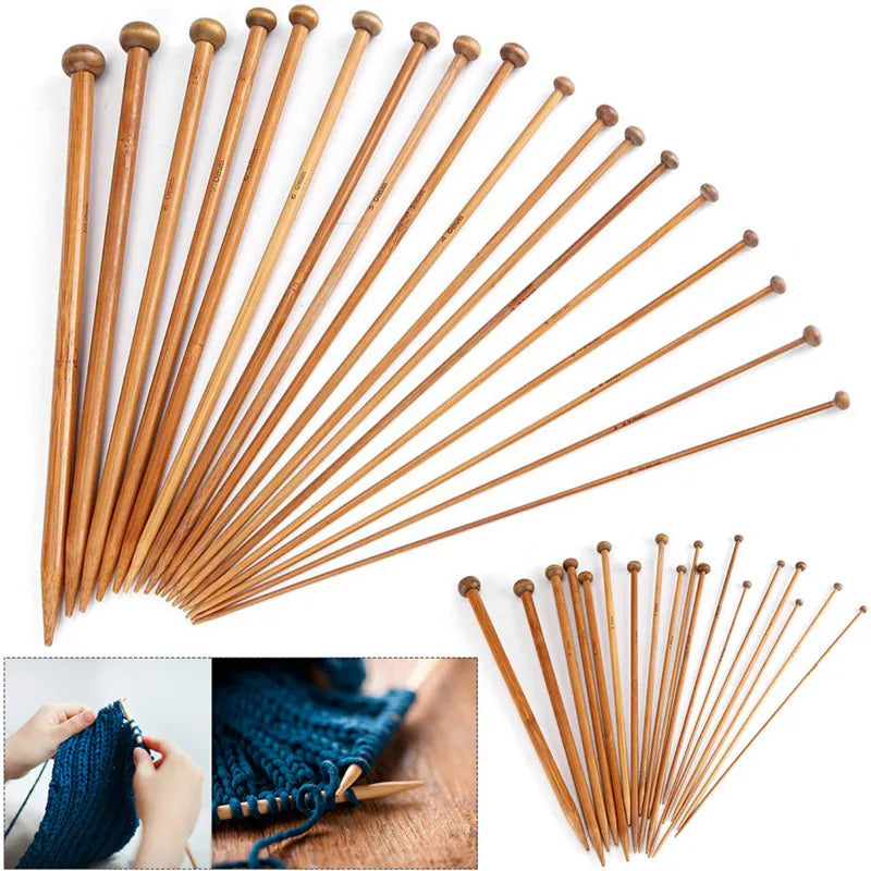 Agulha de Tricô de Bambu 25cm